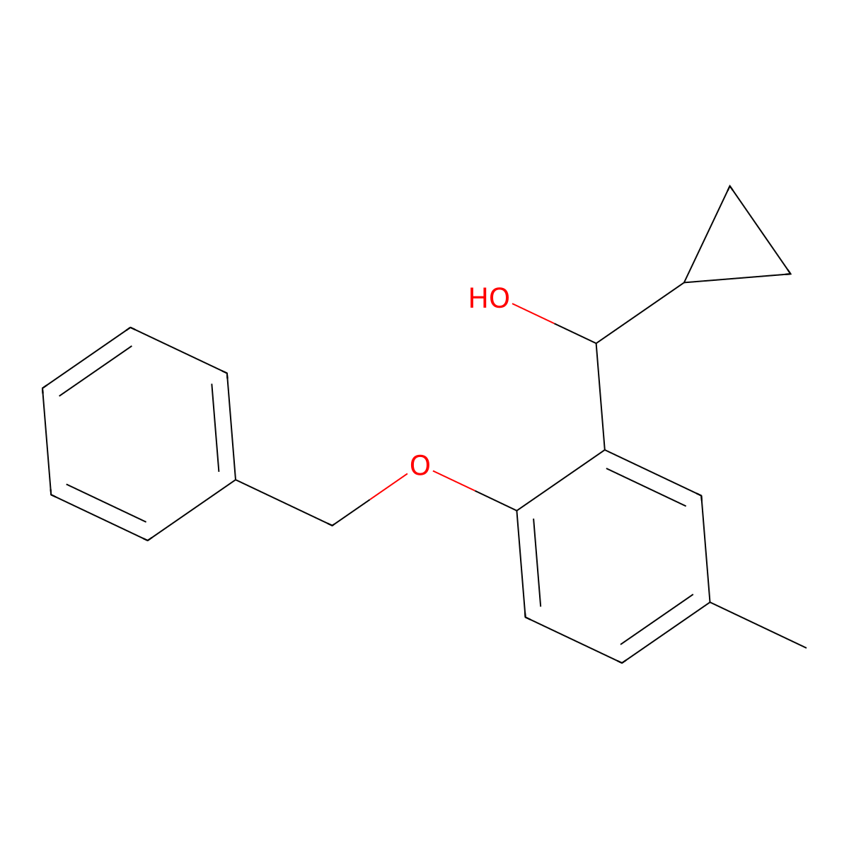 (2-(Benzyloxy)-5-methylphenyl)(cyclopropyl)methanol molecular structure, CAS 3002453-73-5