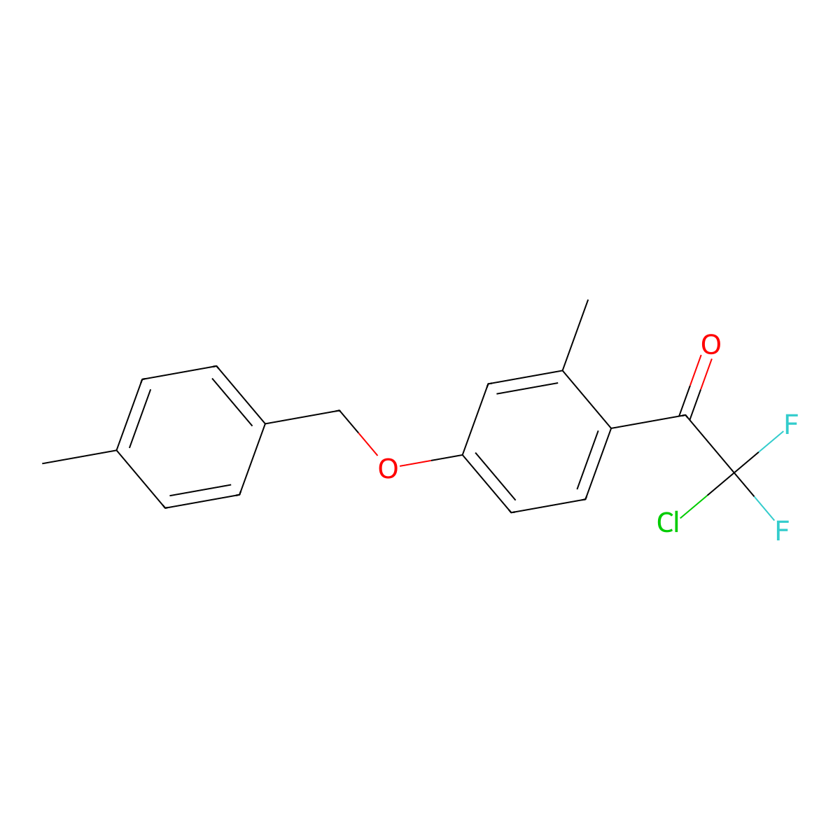 2-Chloro-2,2-difluoro-1-(2-methyl-4-((4-methylbenzyl)oxy)phenyl)ethanone molecular structure, CAS 3002454-56-7