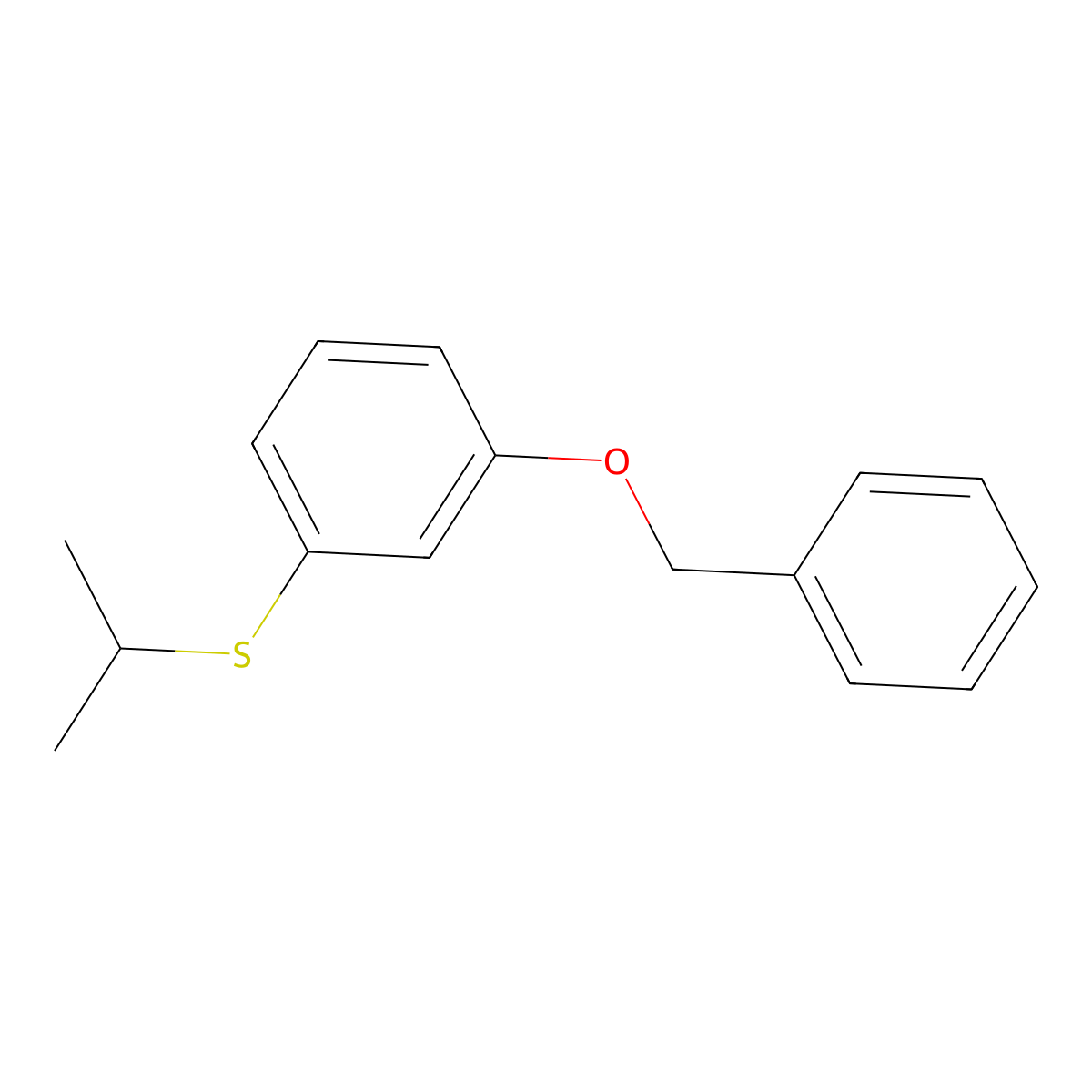 (3-(Benzyloxy)phenyl)(isopropyl)sulfane molecular structure, CAS 3002454-70-5