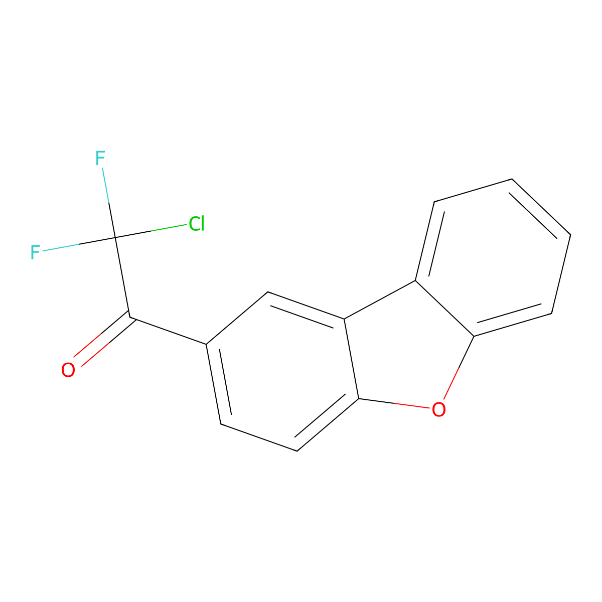 2-Chloro-1-(dibenZo[b,d]furan-2-yl)-2,2-difluoroethanone molecular structure, CAS 3002454-73-8