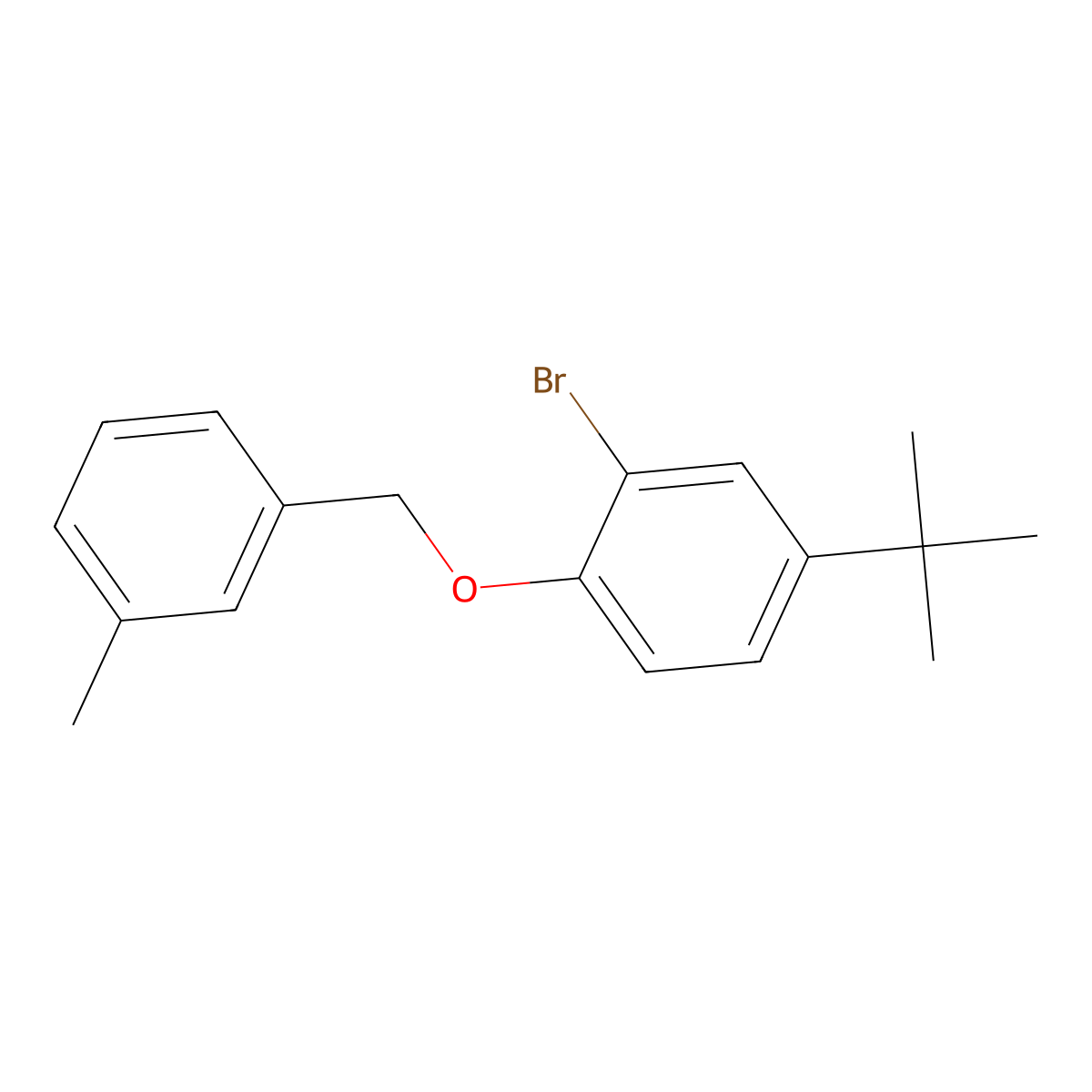2-Bromo-4-(tert-butyl)-1-((3-methylbenzyl)oxy)benzene molecular structure, CAS 3002454-77-2