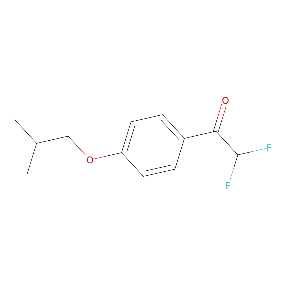 2,2-Difluoro-1-(4-isobutoxyphenyl)ethanone molecular structure, CAS 3002454-93-2