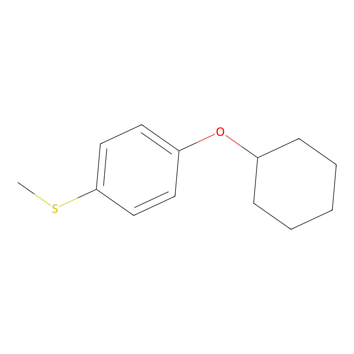 (4-(Cyclohexyloxy)phenyl)(methyl)sulfane molecular structure, CAS 3002454-97-6