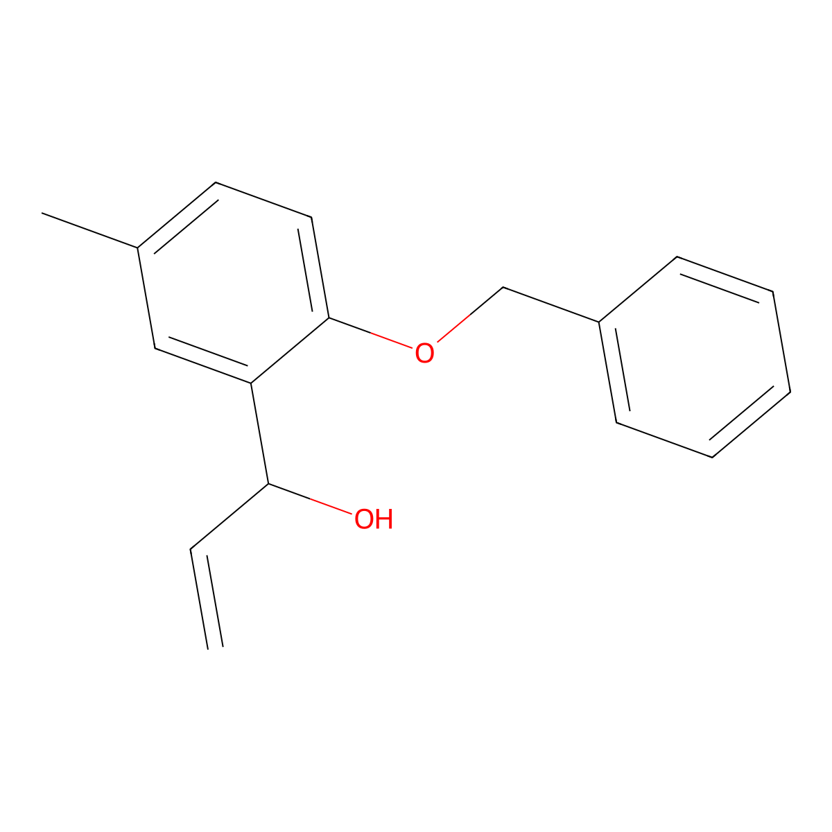 1-(2-(Benzyloxy)-5-methylphenyl)prop-2-en-1-ol molecular structure, CAS 3002455-05-9