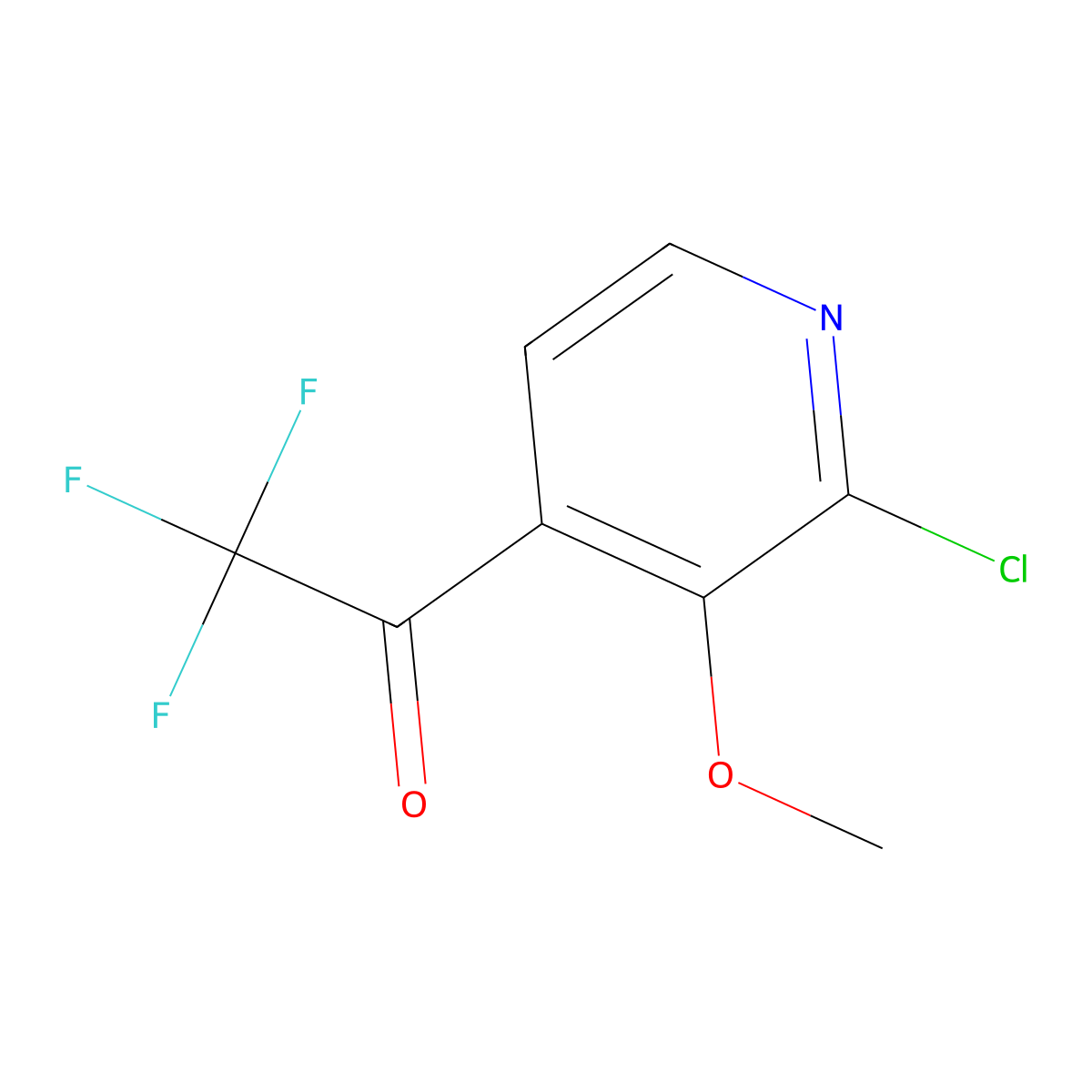 1-(2-Chloro-3-methoxypyridin-4-yl)-2,2,2-trifluoroethanone molecular structure, CAS 3002455-24-2