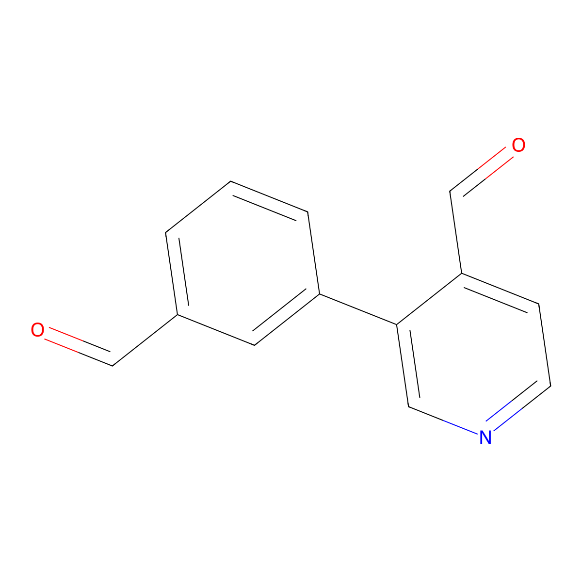 3-(3-Formylphenyl)isonicotinaldehyde molecular structure, CAS 3002455-74-2