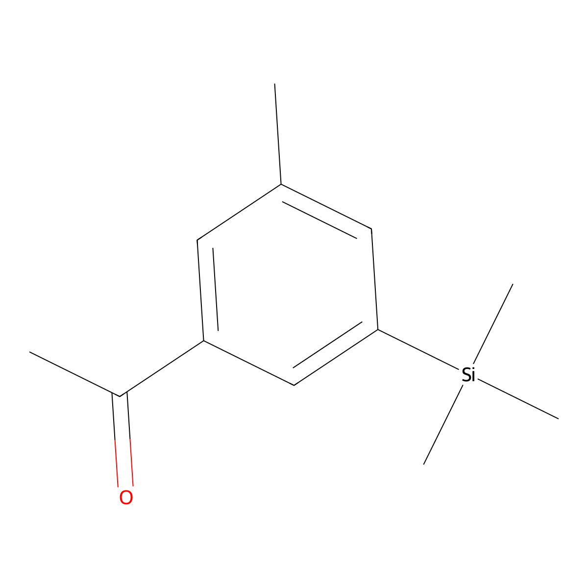 1-(3-Methyl-5-(trimethylsilyl)phenyl)ethanone molecular structure, CAS 3002455-83-3