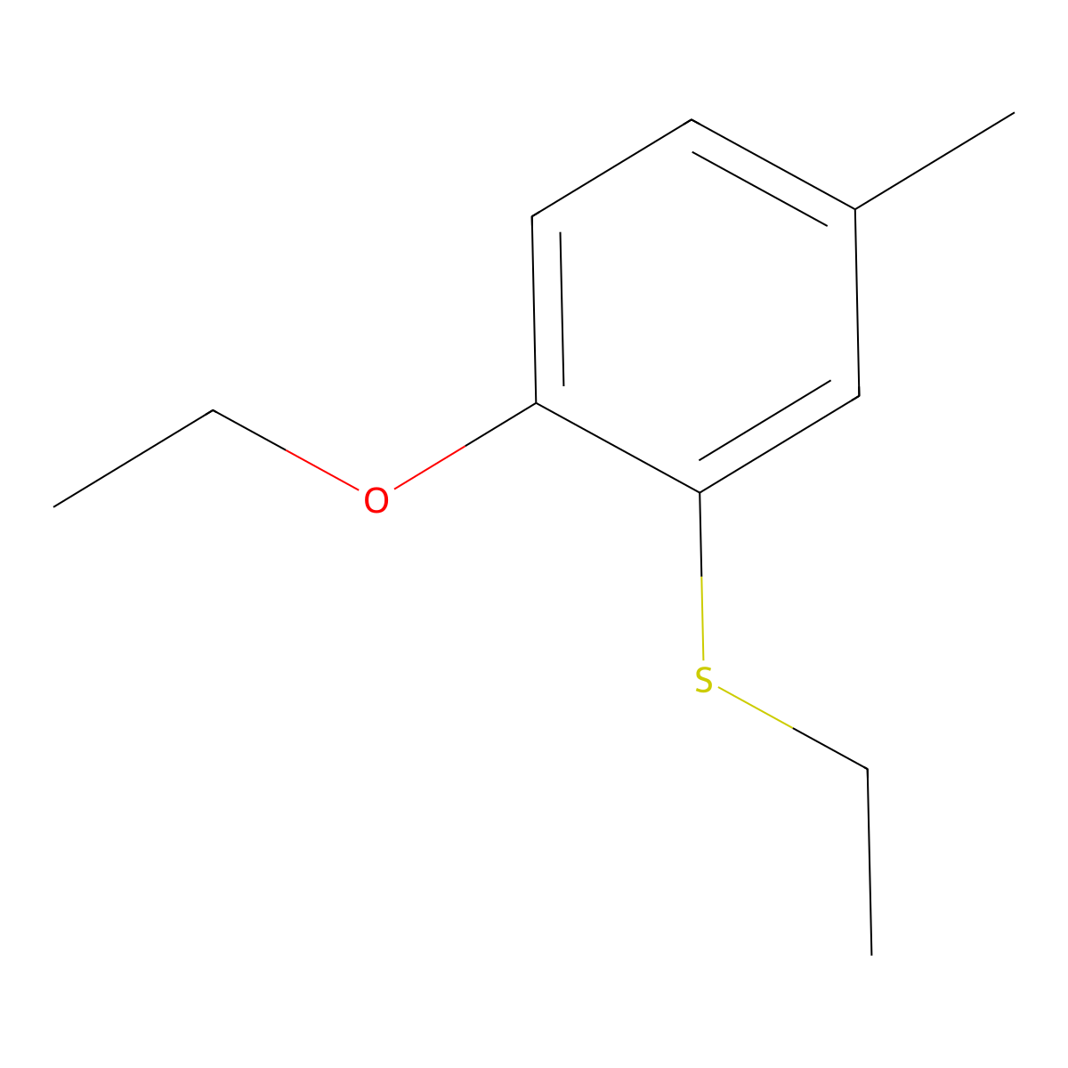 (2-Ethoxy-5-methylphenyl)(ethyl)sulfane molecular structure, CAS 3002455-93-5