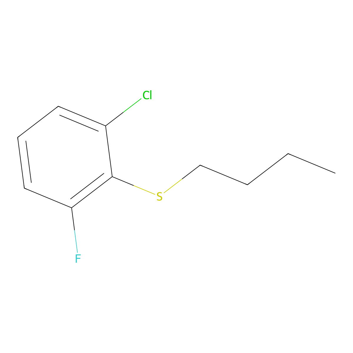 Butyl(2-chloro-6-fluorophenyl)sulfane molecular structure, CAS 3002456-96-1