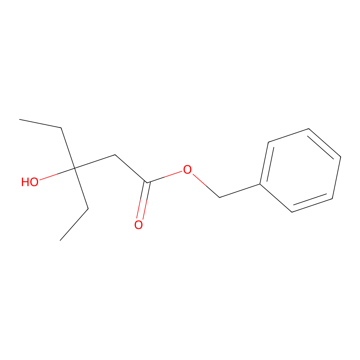 BenZyl 3-ethyl-3-hydroxypentanoate molecular structure, CAS 3002457-33-9