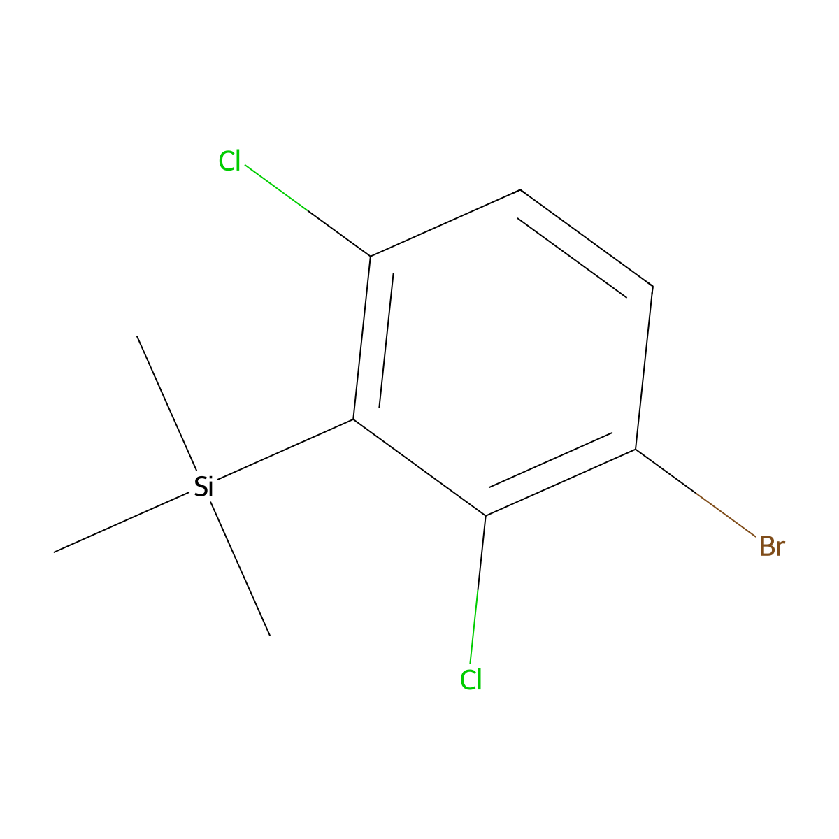 (3-Bromo-2,6-dichlorophenyl)trimethylsilane molecular structure, CAS 3002459-75-5
