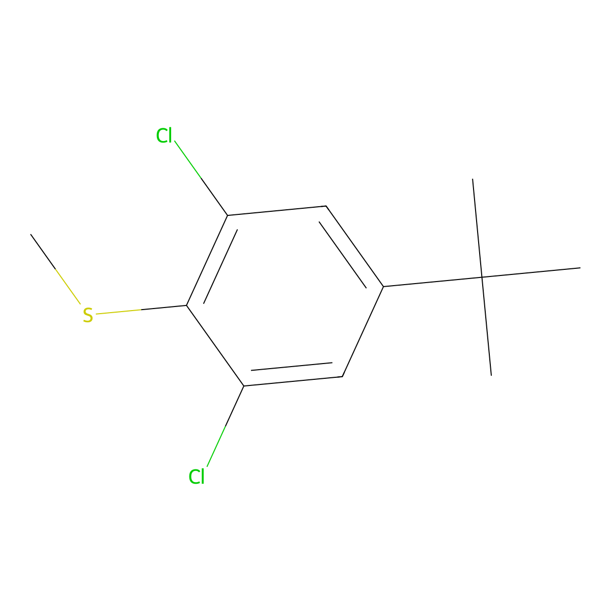(4-(Tert-butyl)-2,6-dichlorophenyl)(methyl)sulfane molecular structure, CAS 3002460-57-0