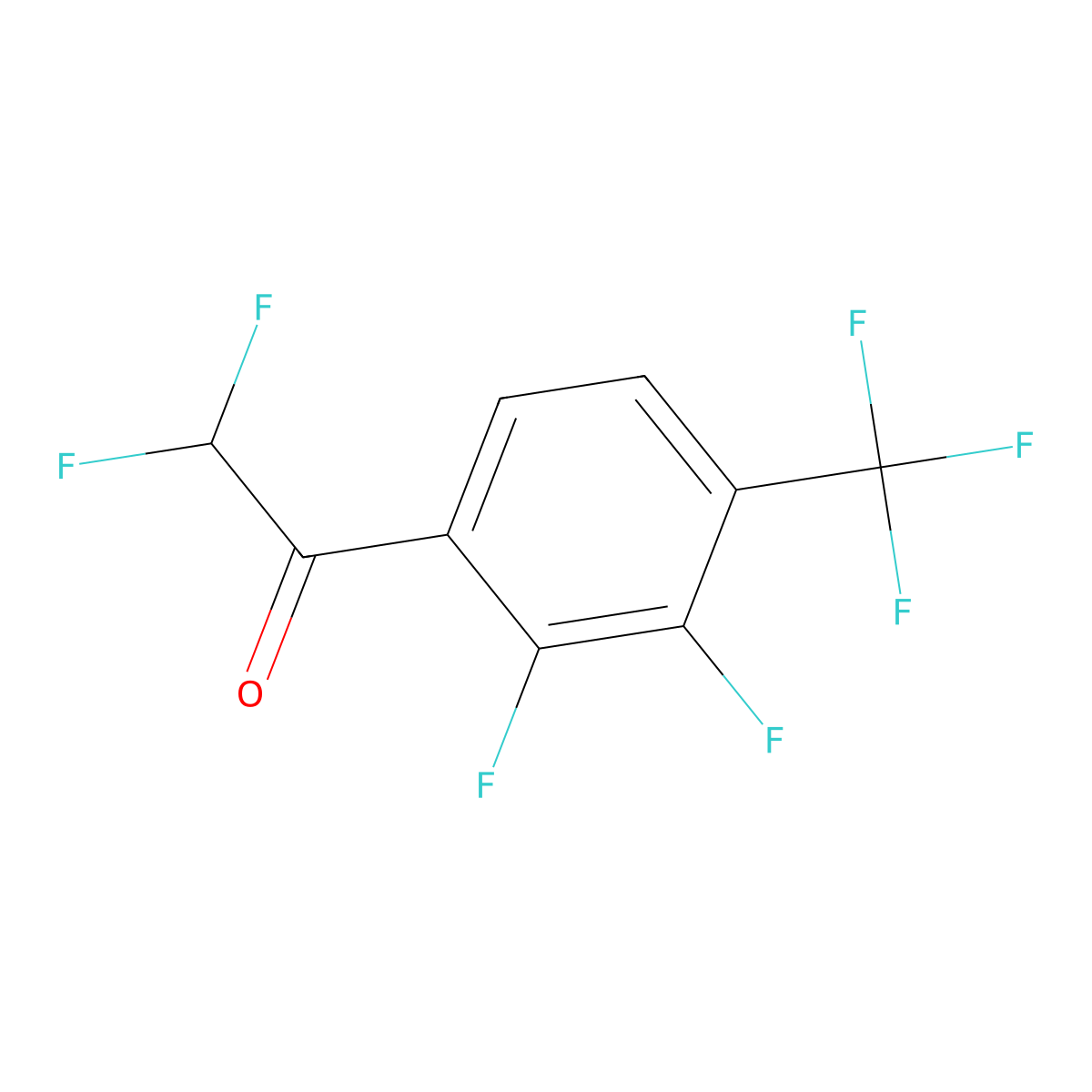 1-(2,3-Difluoro-4-(trifluoromethyl)phenyl)-2,2-difluoroethanone molecular structure, CAS 3002460-67-2