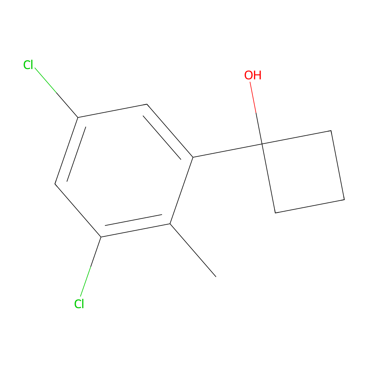 1-(3,5-Dichloro-2-methylphenyl)cyclobutanol molecular structure, CAS 3002461-28-8