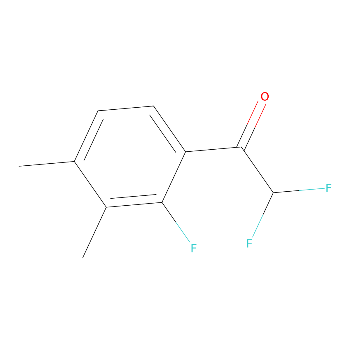 2,2-Difluoro-1-(2-fluoro-3,4-dimethylphenyl)ethanone molecular structure, CAS 3002461-69-7