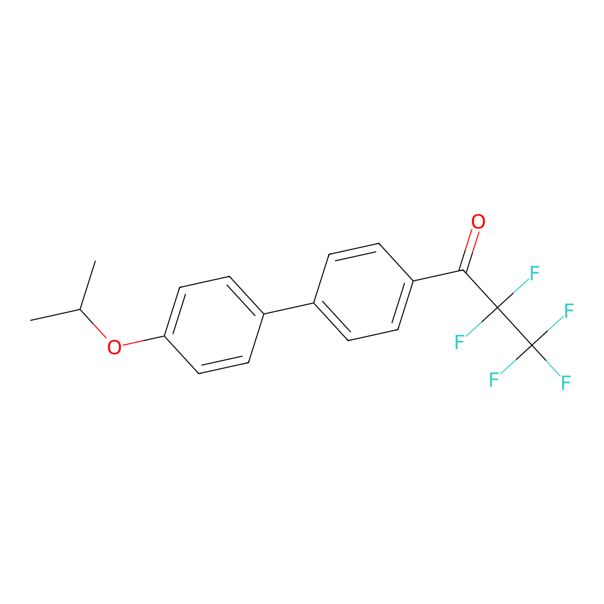 2,2,3,3,3-Pentafluoro-1-(4'-isopropoxy-[1,1'-biphenyl]-4-yl)propan-1-one molecular structure, CAS 3002461-76-6