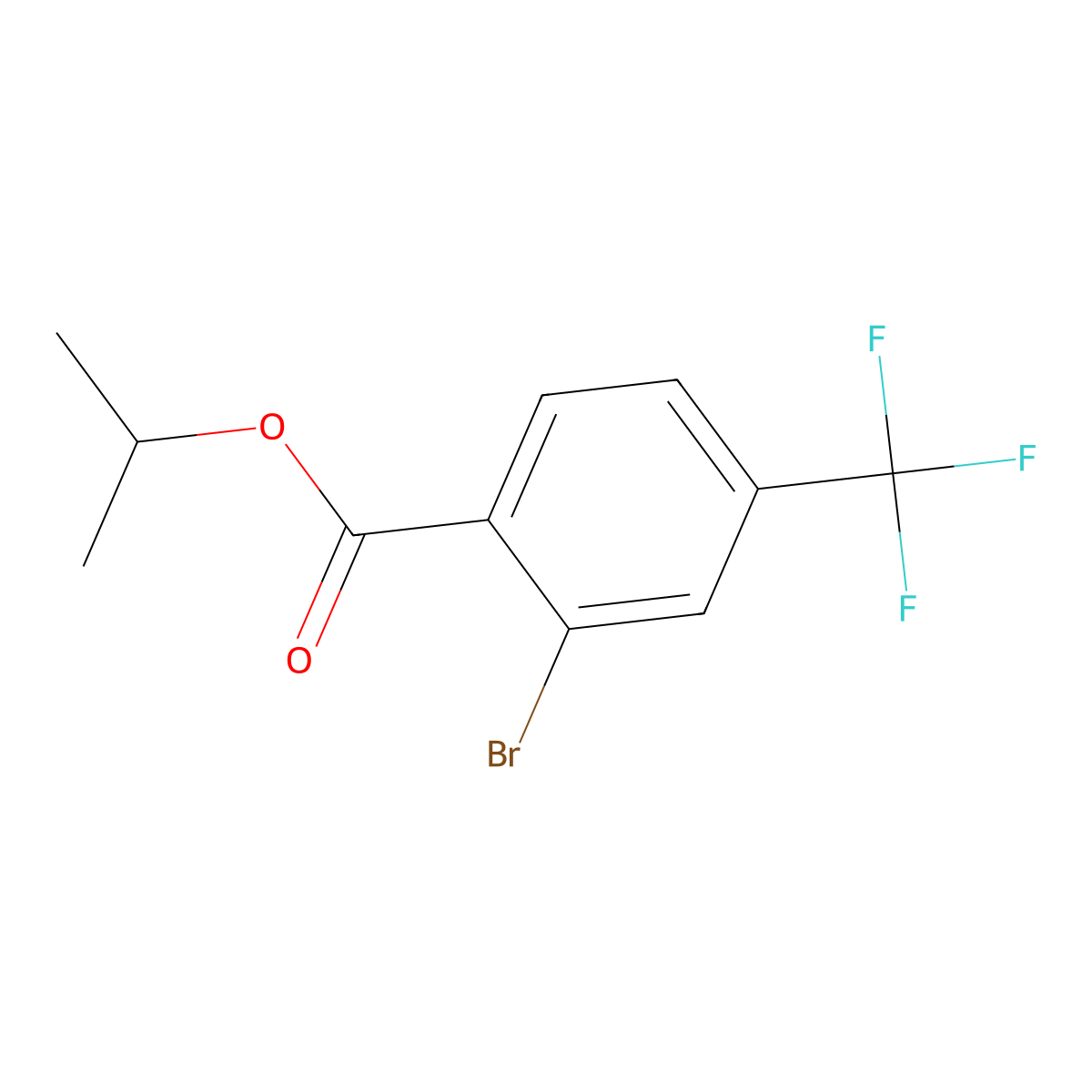 Isopropyl 2-bromo-4-(trifluoromethyl)benzoate molecular structure, CAS 3002462-23-6