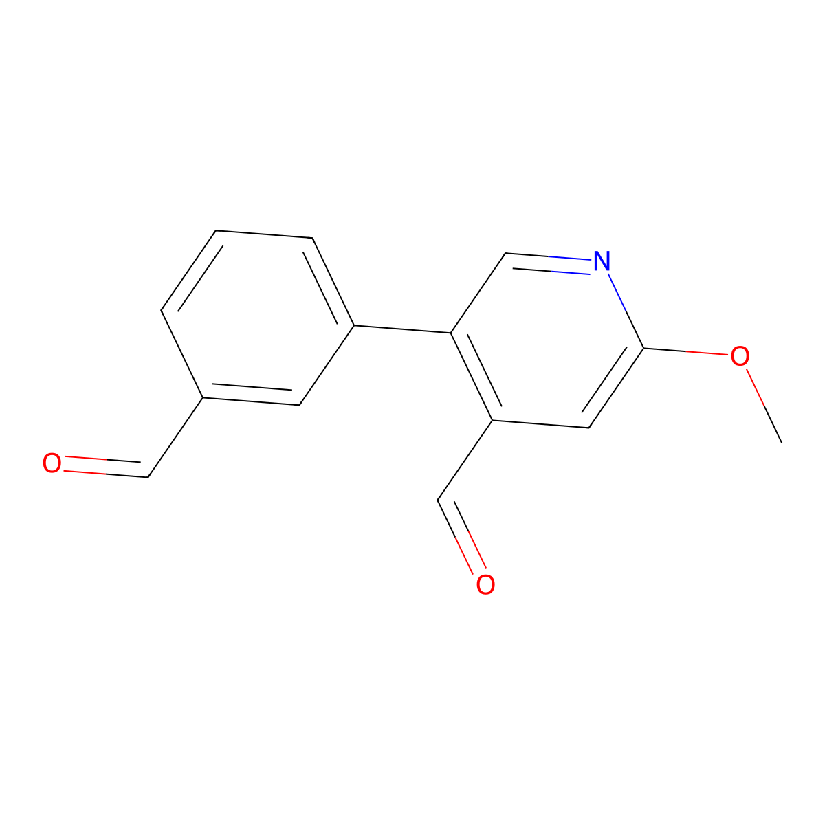 5-(3-Formylphenyl)-2-methoxyisonicotinaldehyde molecular structure, CAS 3002462-92-9
