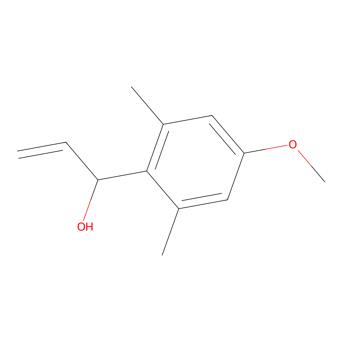 1-(4-Methoxy-2,6-dimethylphenyl)prop-2-en-1-ol molecular structure, CAS 3002463-15-9