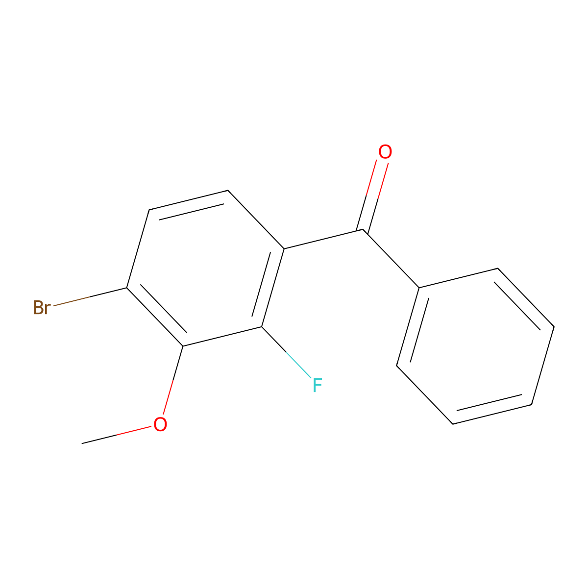 (4-Bromo-2-fluoro-3-methoxyphenyl)(phenyl)methanone molecular structure, CAS 3002463-43-3