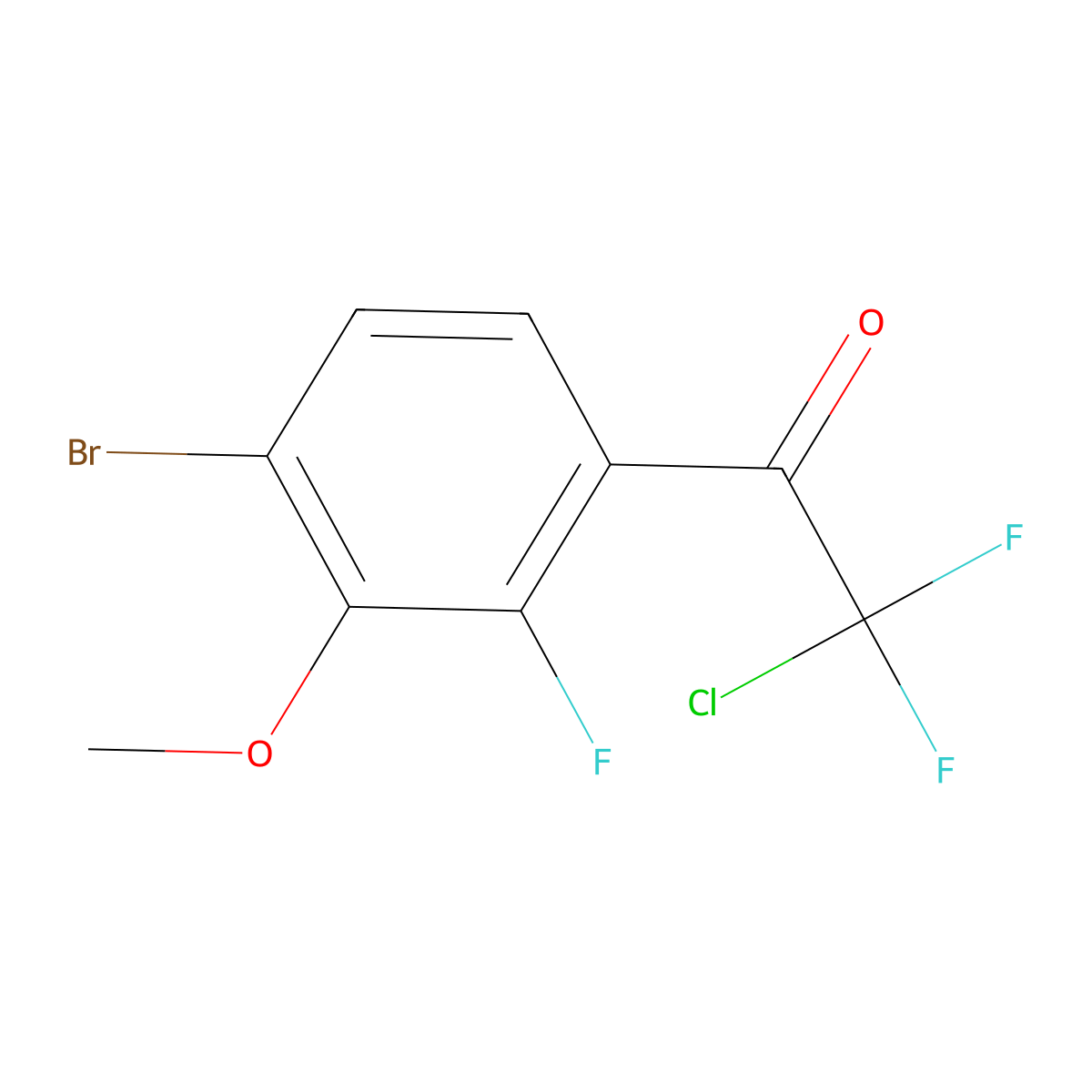 1-(4-Bromo-2-fluoro-3-methoxyphenyl)-2-chloro-2,2-difluoroethanone molecular structure, CAS 3002463-46-6
