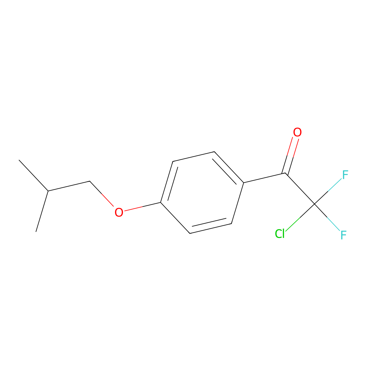 2-Chloro-2,2-difluoro-1-(4-isobutoxyphenyl)ethanone molecular structure, CAS 3002464-41-4