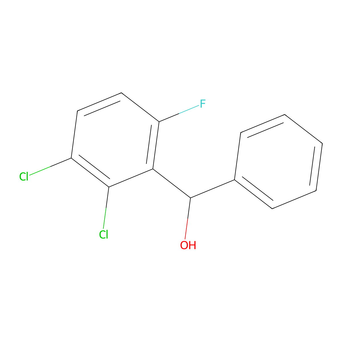 (2,3-Dichloro-6-fluorophenyl)(phenyl)methanol molecular structure, CAS 3002465-24-6