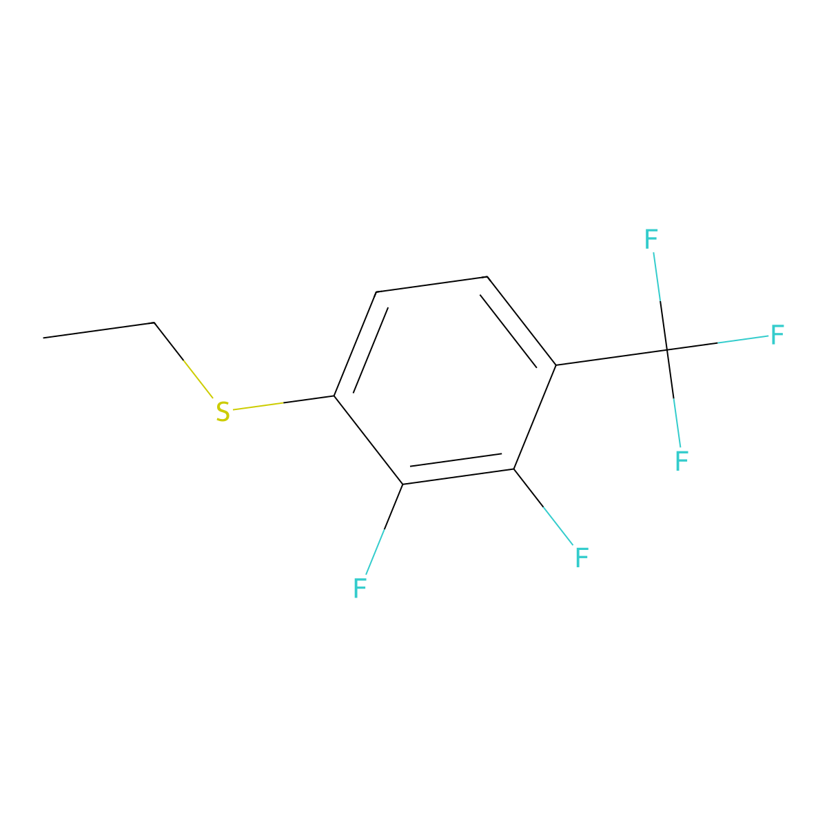 (2,3-Difluoro-4-(trifluoromethyl)phenyl)(ethyl)sulfane molecular structure, CAS 3002465-34-8