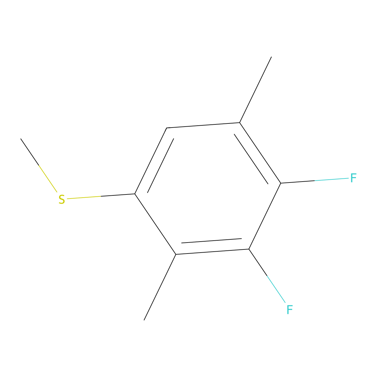(3,4-Difluoro-2,5-dimethylphenyl)(methyl)sulfane molecular structure, CAS 3002465-64-4