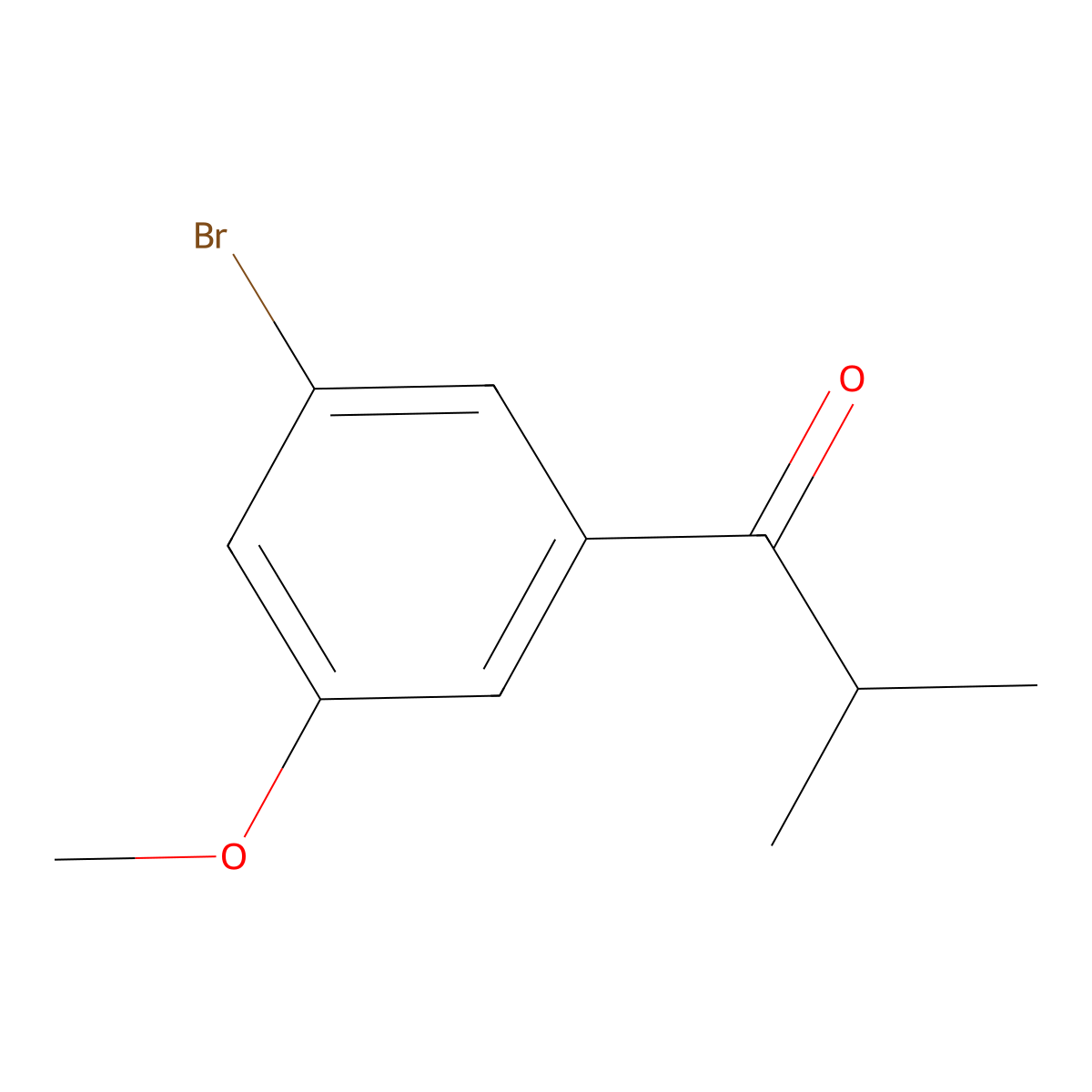 1-(3-Bromo-5-methoxyphenyl)-2-methylpropan-1-one molecular structure, CAS 3002466-96-5