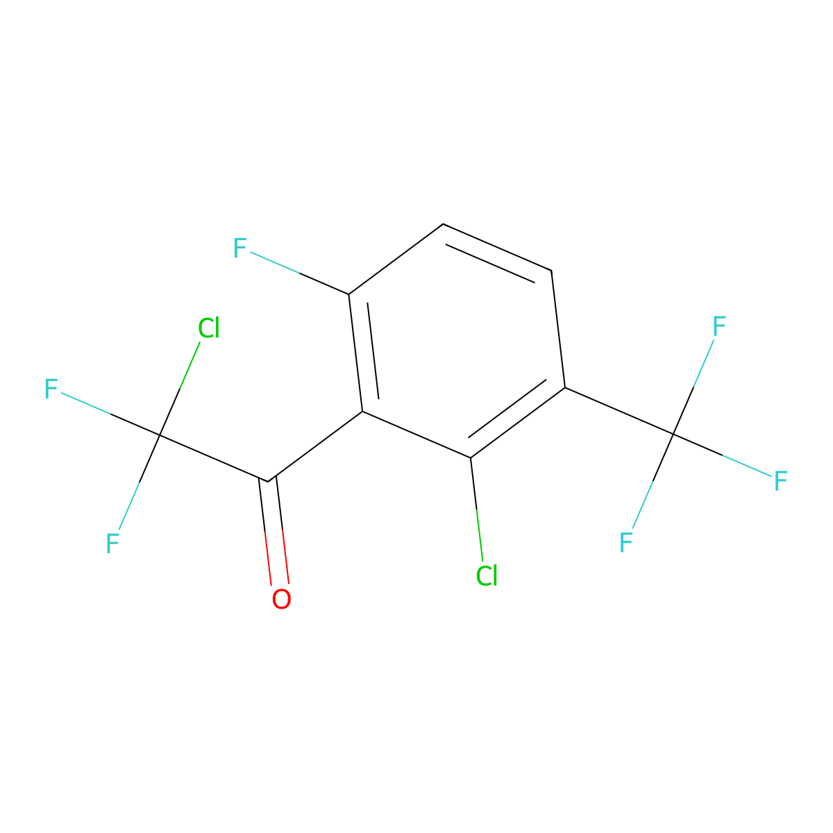 2-Chloro-1-(2-chloro-6-fluoro-3-(trifluoromethyl)phenyl)-2,2-difluoroethanone molecular structure, CAS 3002467-33-3