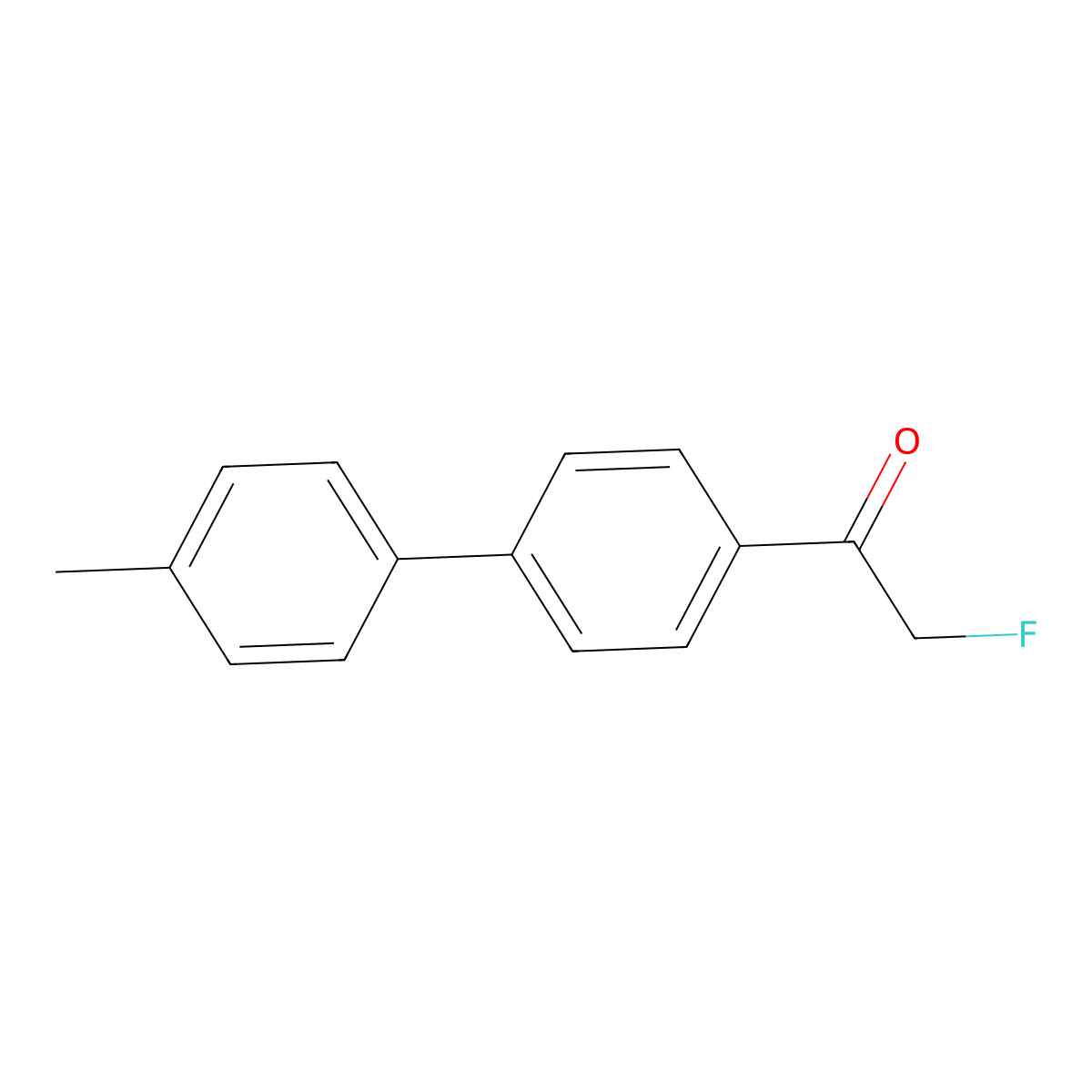2-Fluoro-1-(4'-methyl-[1,1'-biphenyl]-4-yl)ethanone molecular structure, CAS 3002467-84-4