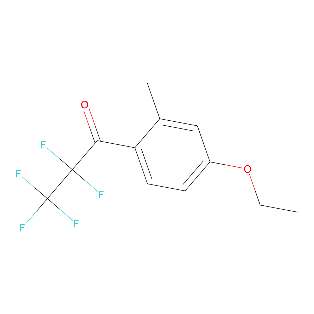 1-(4-Ethoxy-2-methylphenyl)-2,2,3,3,3-pentafluoropropan-1-one molecular structure, CAS 3002468-19-8
