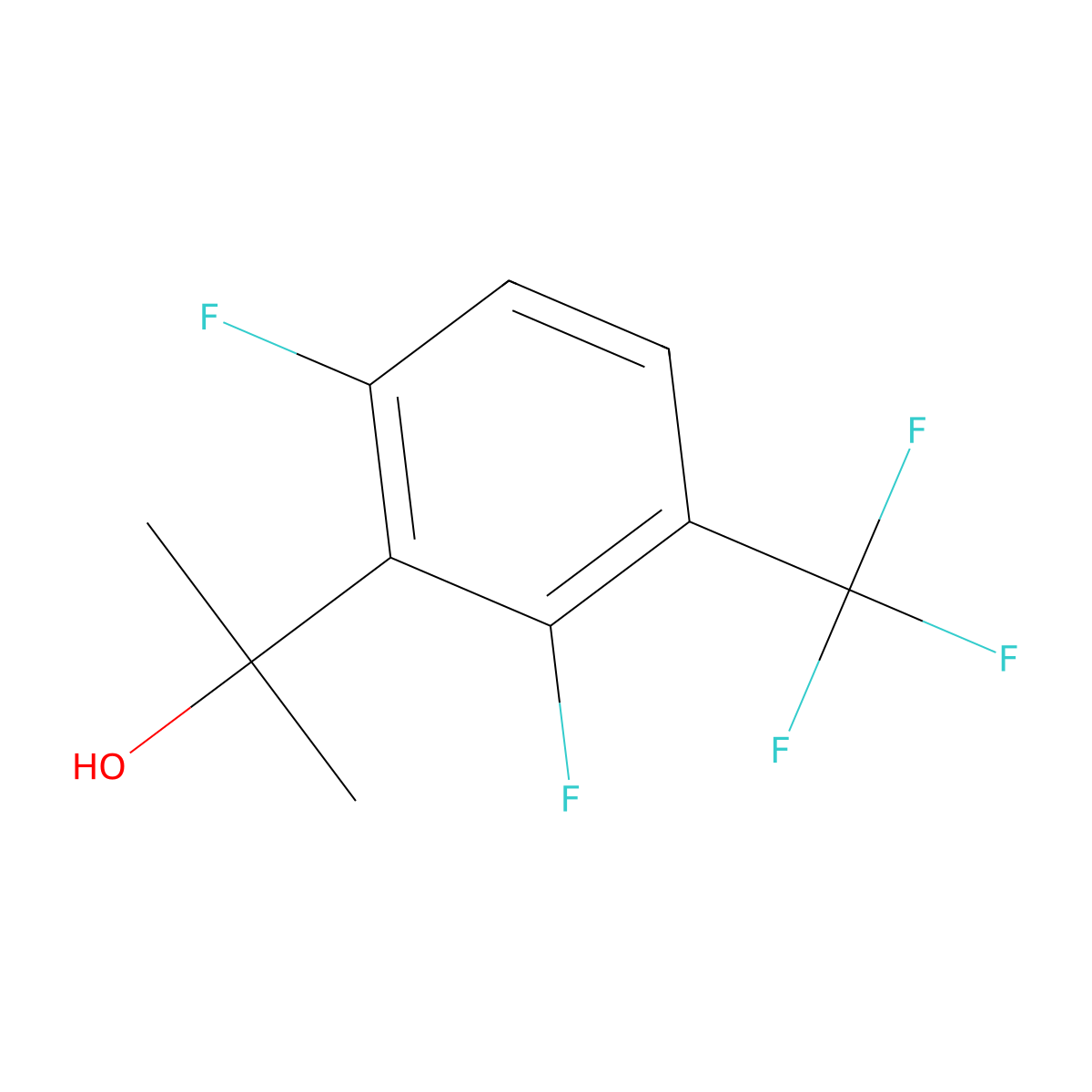 2-(2,6-Difluoro-3-(trifluoromethyl)phenyl)propan-2-ol molecular structure, CAS 3002468-79-0