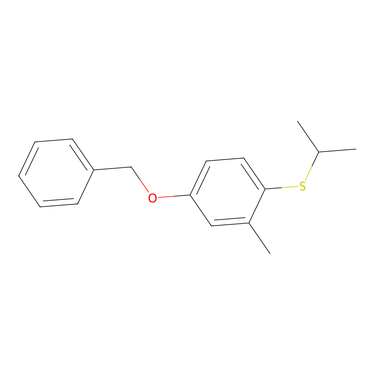 (4-(Benzyloxy)-2-methylphenyl)(isopropyl)sulfane molecular structure, CAS 3002469-07-7