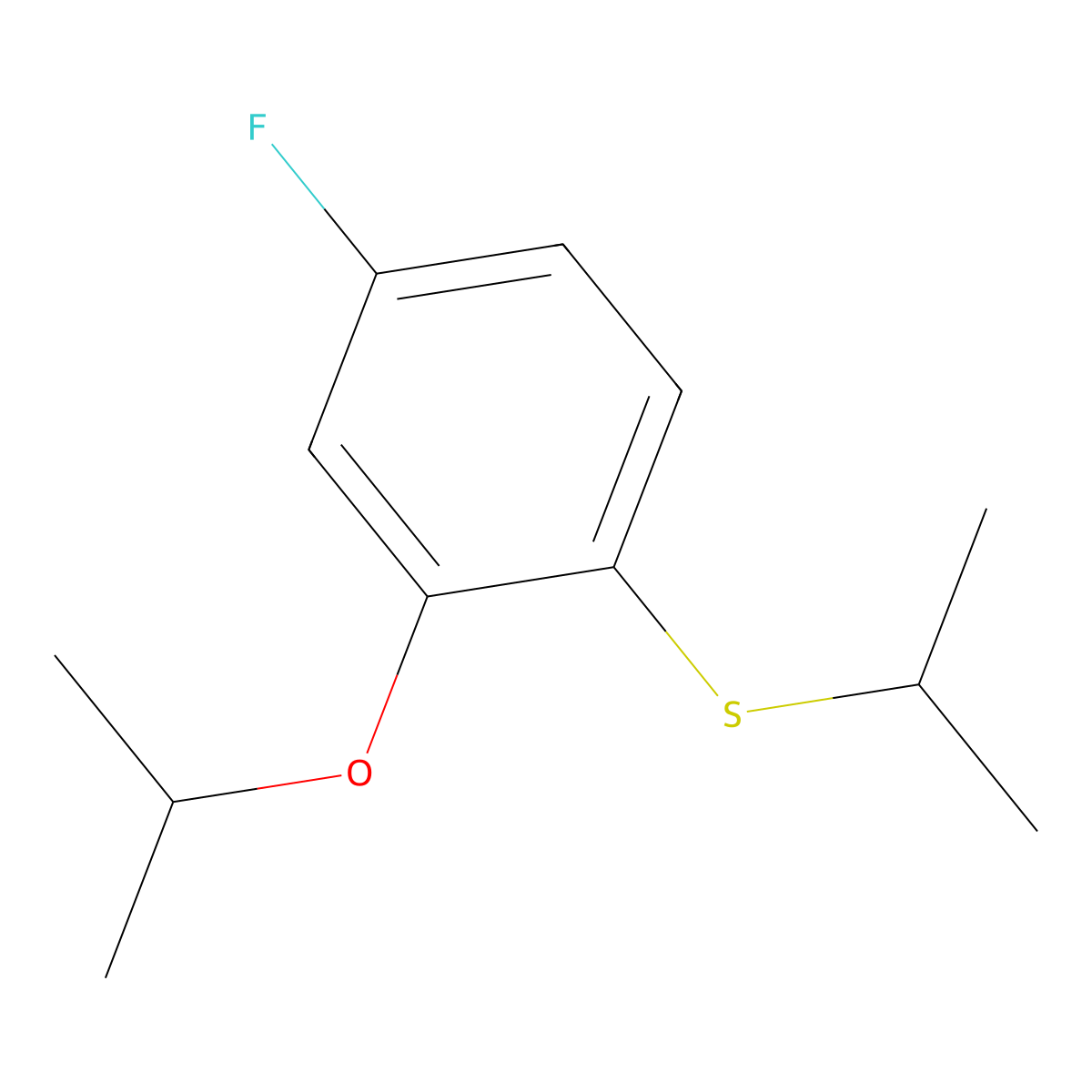 (4-Fluoro-2-isopropoxyphenyl)(isopropyl)sulfane molecular structure, CAS 3002469-47-5