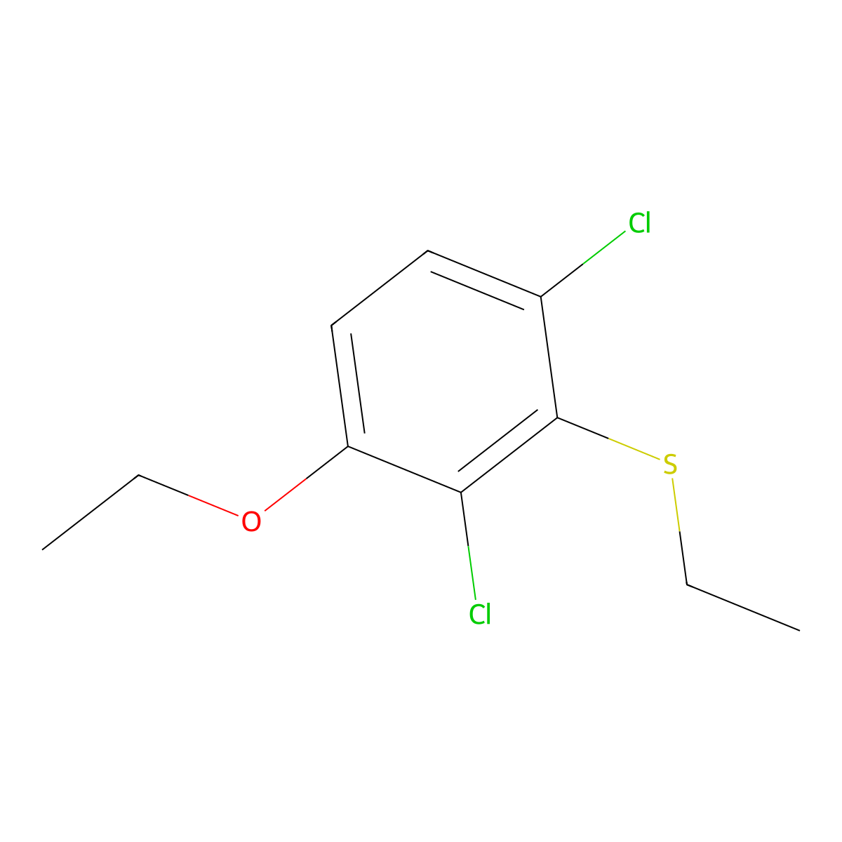 (2,6-Dichloro-3-ethoxyphenyl)(ethyl)sulfane molecular structure, CAS 3002470-51-8