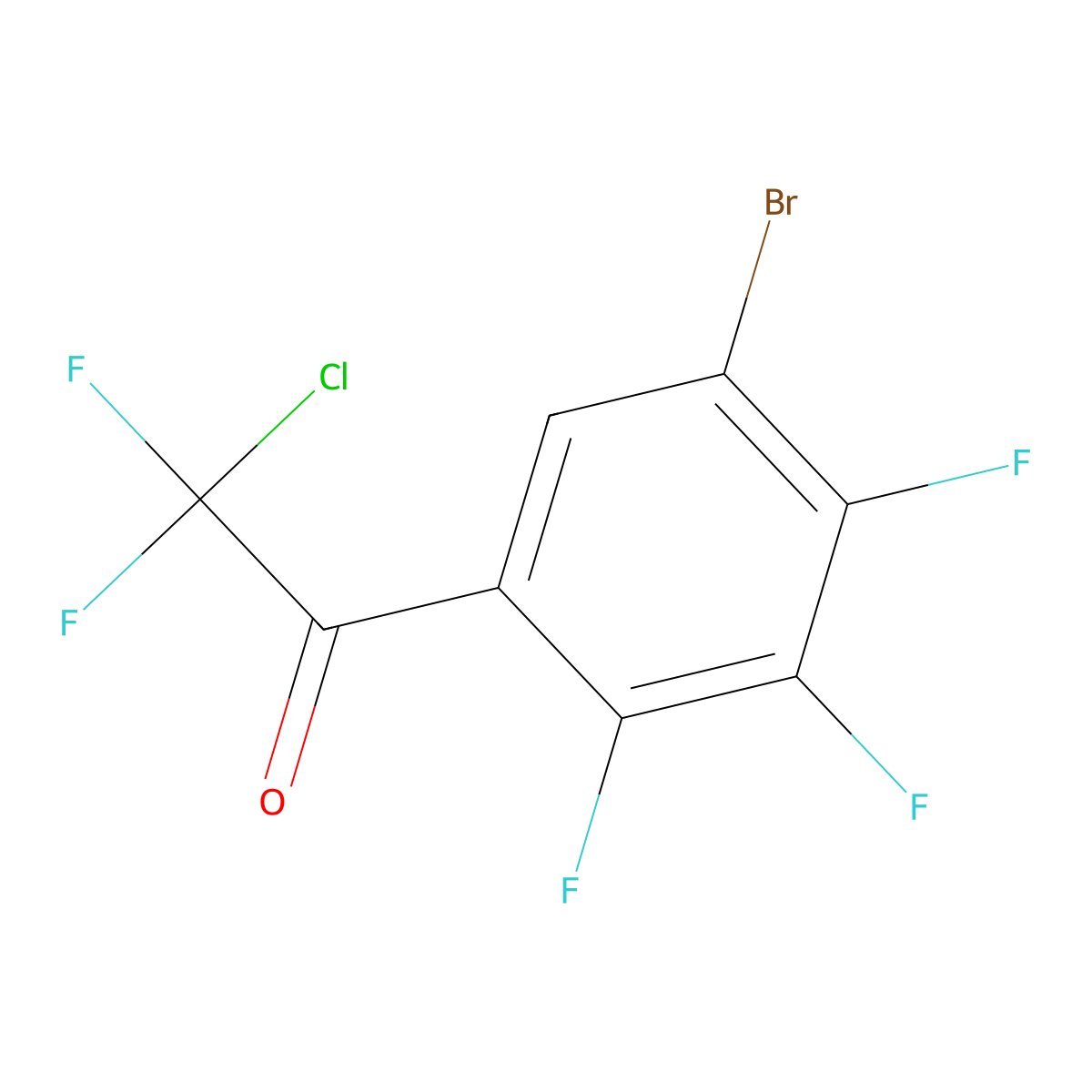 1-(5-Bromo-2,3,4-trifluorophenyl)-2-chloro-2,2-difluoroethanone molecular structure, CAS 3002470-92-7