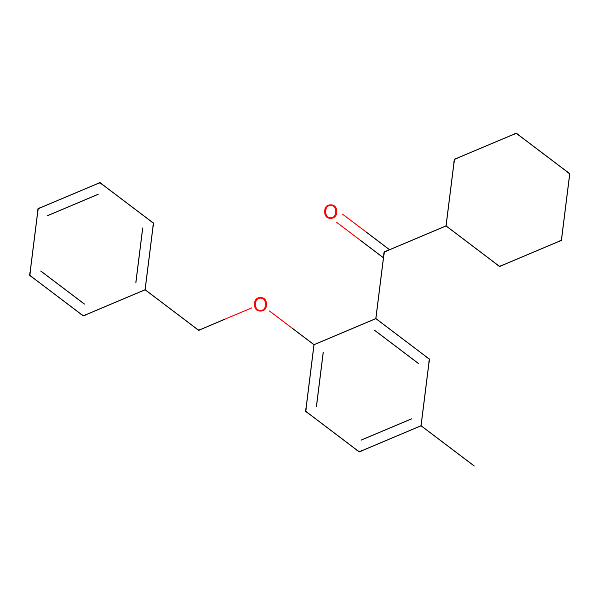 (2-(BenZyloxy)-5-methylphenyl)(cyclohexyl)methanone molecular structure, CAS 3002471-15-7