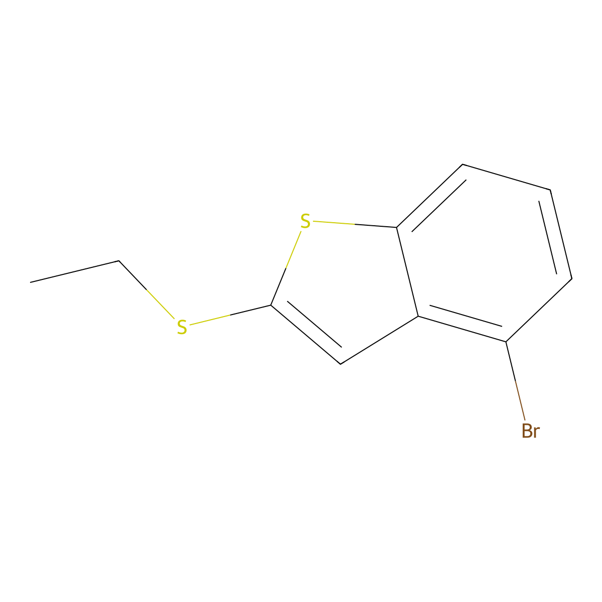 4-Bromo-2-(ethylthio)benzo[b]thiophene molecular structure, CAS 3002471-17-9