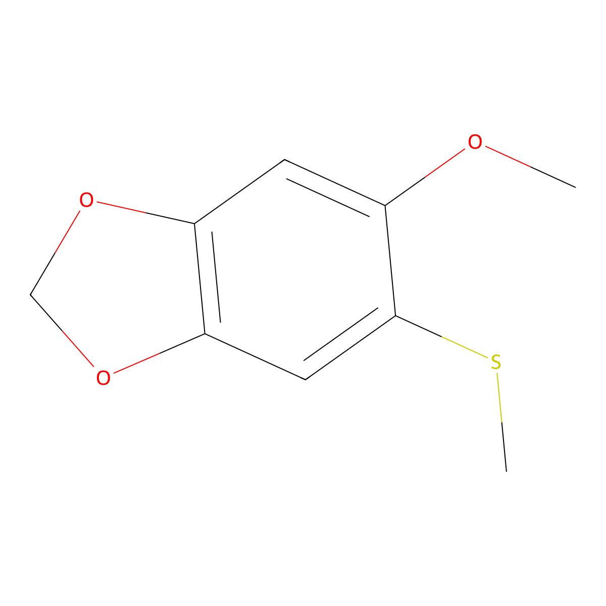 5-Methoxy-6-(methylthio)benzo[d][1,3]dioxole molecular structure, CAS 3002472-04-7