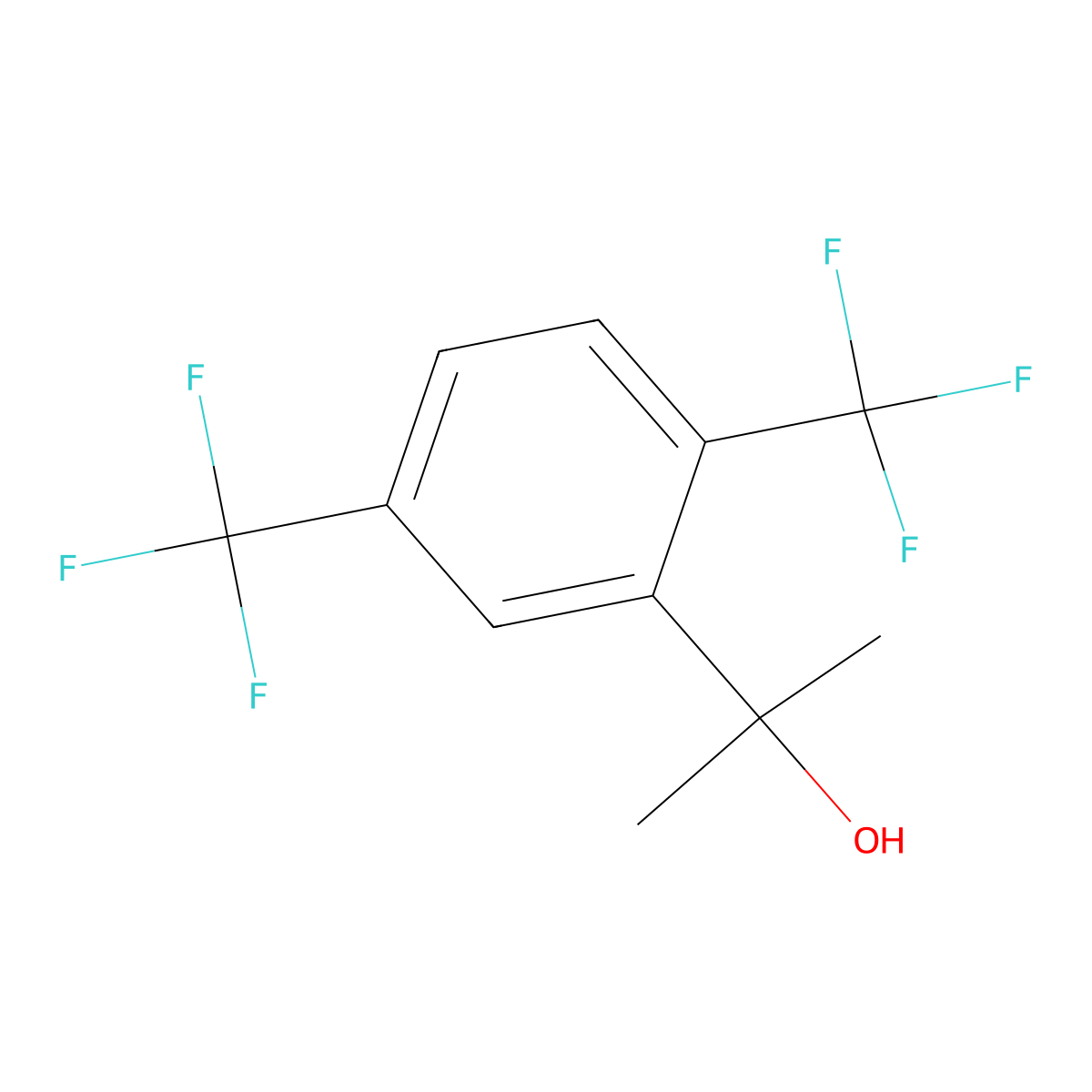 2-(2,5-Bis(trifluoromethyl)phenyl)propan-2-ol molecular structure, CAS 3002472-09-2