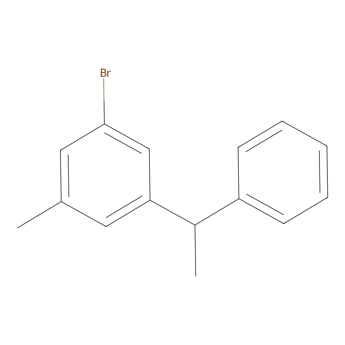 1-Bromo-3-methyl-5-(1-phenylethyl)benzene molecular structure, CAS 3002472-53-6