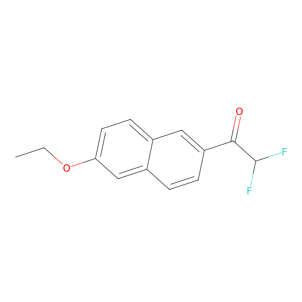 1-(6-Ethoxynaphthalen-2-yl)-2,2-difluoroethanone molecular structure, CAS 3002472-65-0