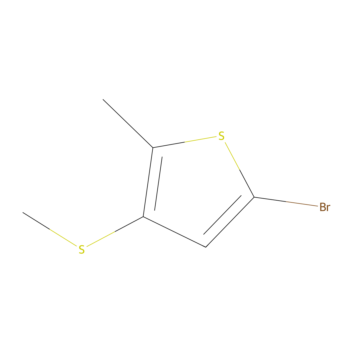 5-Bromo-2-methyl-3-(methylthio)thiophene molecular structure, CAS 3002473-14-2
