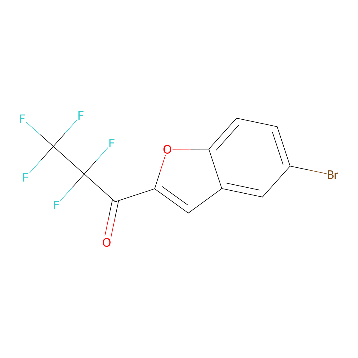 1-(5-BromobenZofuran-2-yl)-2,2,3,3,3-pentafluoropropan-1-one molecular structure, CAS 3002473-49-3