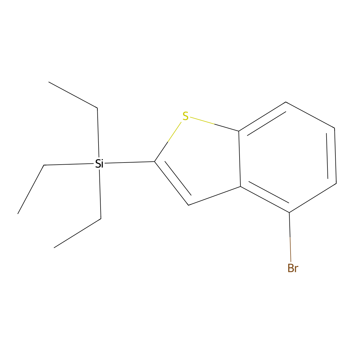 (4-BromobenZo[b]thiophen-2-yl)triethylsilane molecular structure, CAS 3002473-54-0