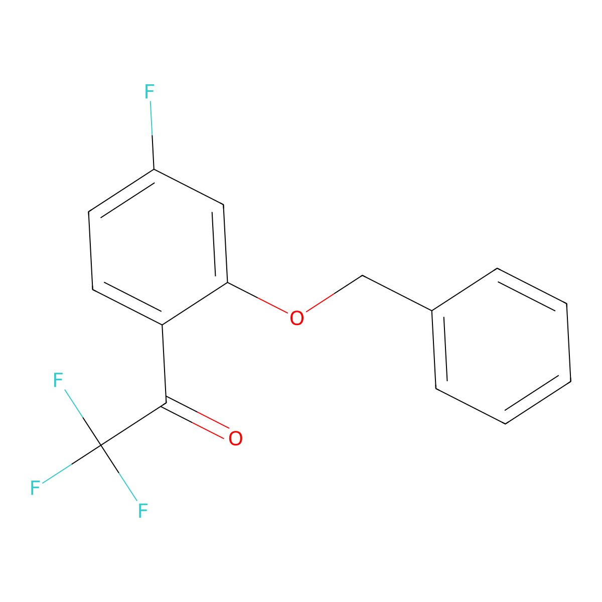 1-(2-(Benzyloxy)-4-fluorophenyl)-2,2,2-trifluoroethanone molecular structure, CAS 3002474-44-1