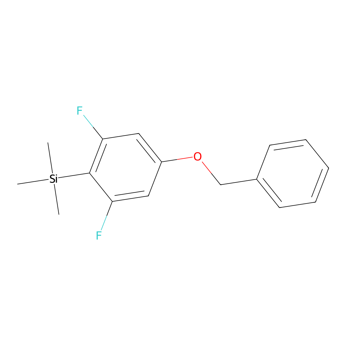 (4-(Benzyloxy)-2,6-difluorophenyl)trimethylsilane molecular structure, CAS 3002474-62-3