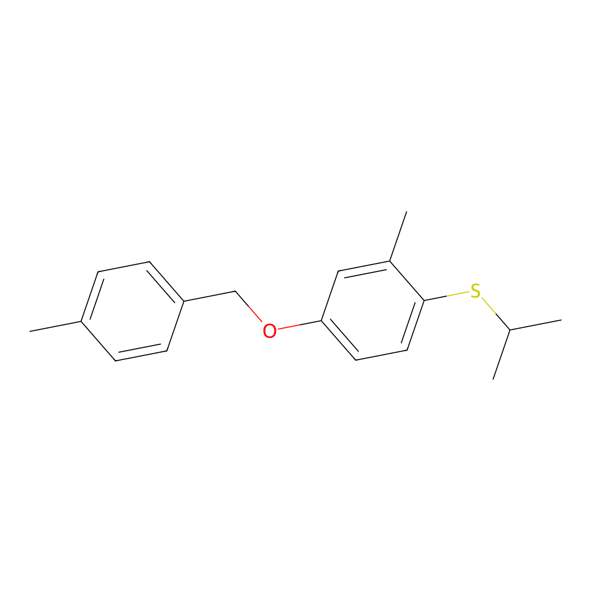 Isopropyl(2-methyl-4-((4-methylbenzyl)oxy)phenyl)sulfane molecular structure, CAS 3002475-43-3